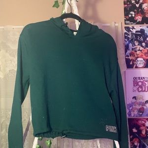 PINK Xs Forest Green adjustable hoodie
